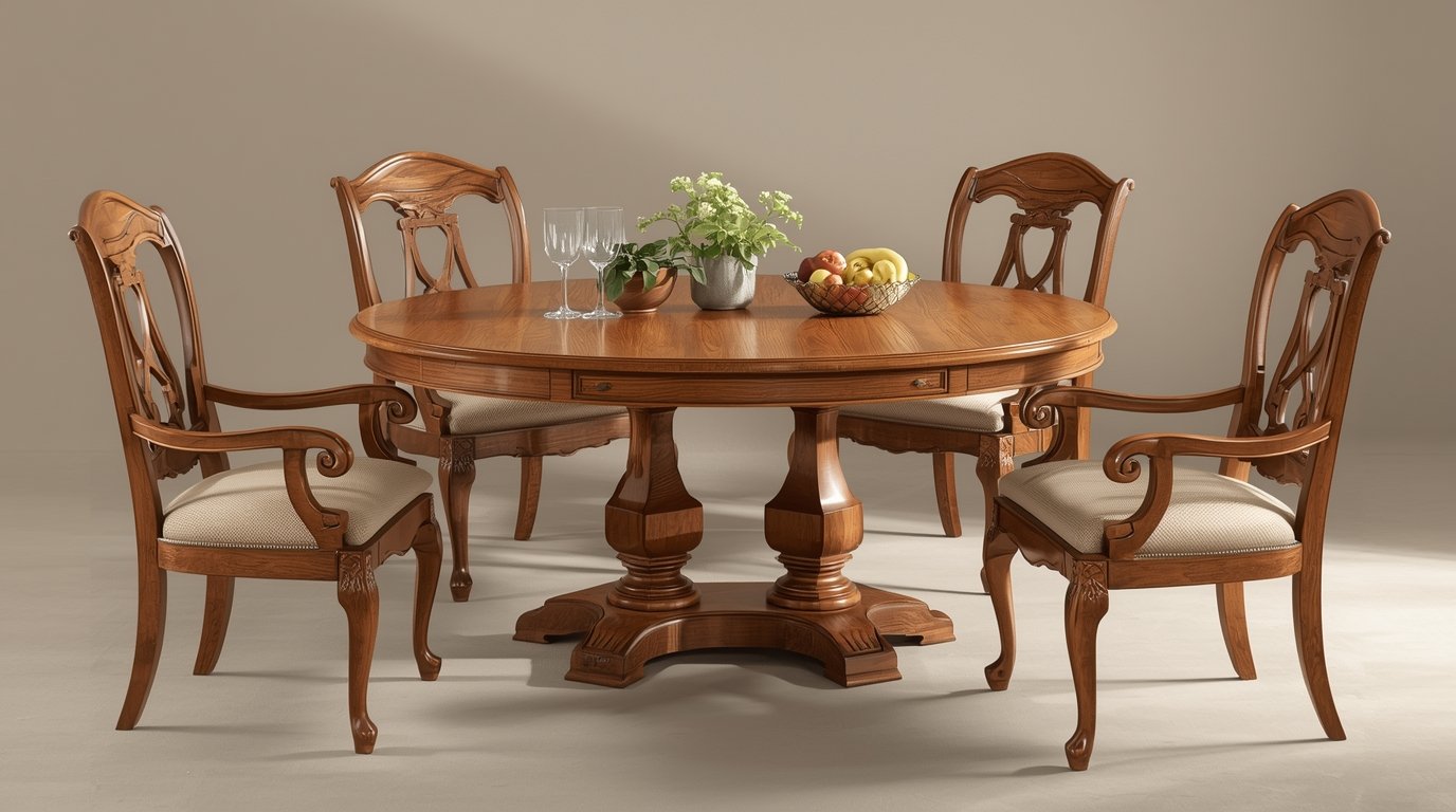 Handcrafted wooden dining table by Myxshak
