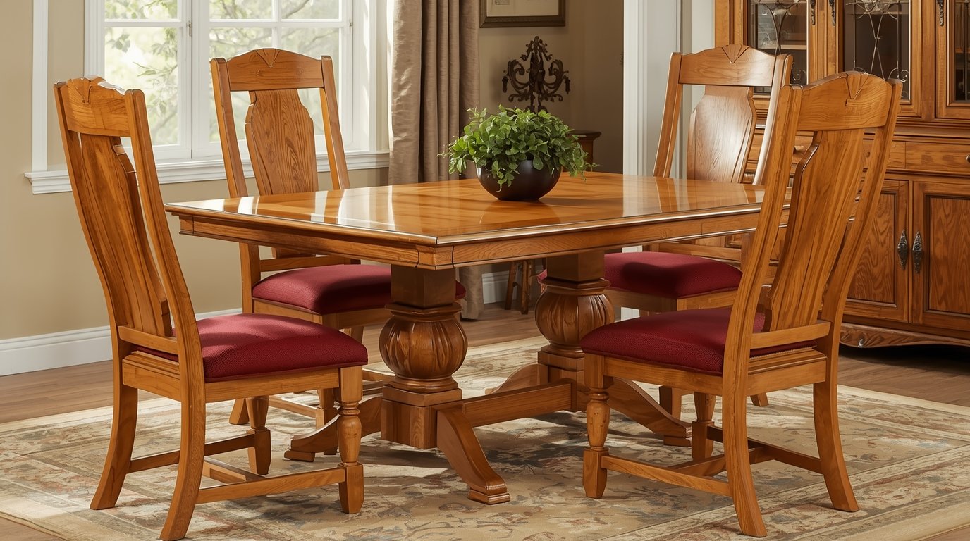 Handcrafted wooden dining table by Myxshak