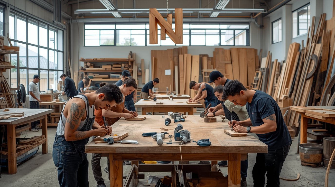Myxshak furniture workshop in Devon, United Kingdom